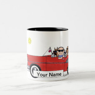 Car Lover - Male Cartoon Zweifarbige Tasse