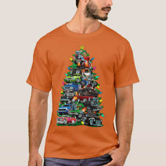 Car Madness Weihnachtsbaum Classic Muscle Cars und T-Shirt