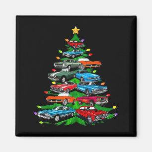 Car Madness Weihnachtsbaum -clic Muscle And Hotrod Magnet