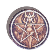 Car Magnet - Moon Goddess Pentagramm