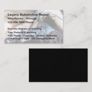 Car Mechanic Einzigartig bearbeitbare Visitenkarte