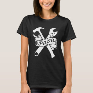 Car Mechanic Papa Wrench Hammer T-Shirt