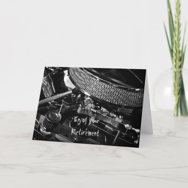 Car Motor Genießen Sie Ihre Rentenkarte Karte (Vorderseite)