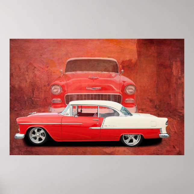 Car Poster 1955 1956 Chevy 55 56 (Vorne)