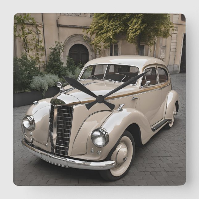 CAR QUADRATISCHE WANDUHR (Vorderseite)