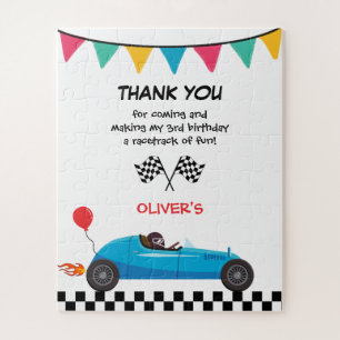 Car Race Kindergeburtstag Party Vielen Dank Puzzle