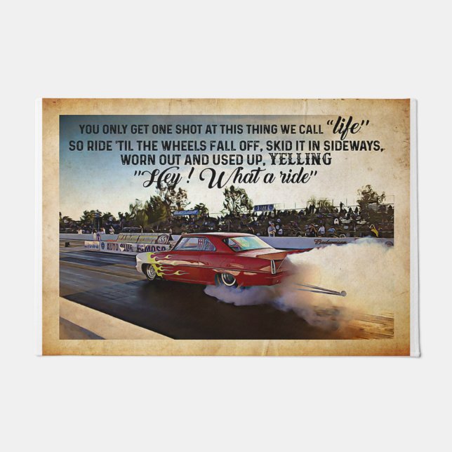 Car Racing Mat - Personalized Welcome Mat  Fußmatte (Vorderseite)