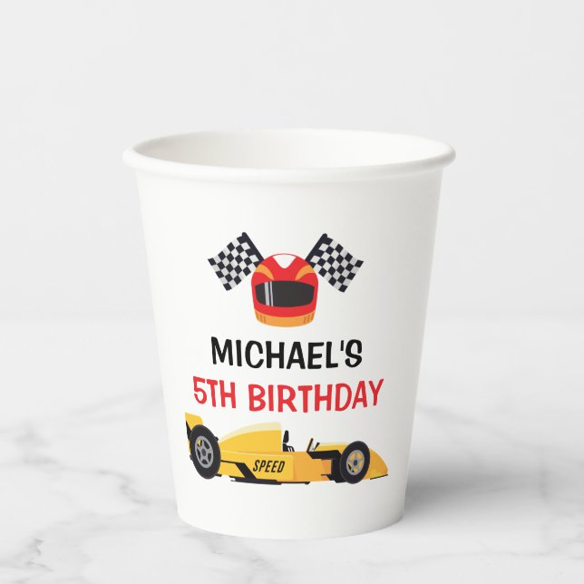 Car Racing Party paper cups Pappbecher (Vorderseite)