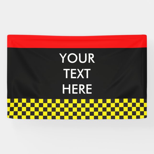 Car Racing / Schachmuster + Ihr Backgr. Ideen Banner (Horizontal)