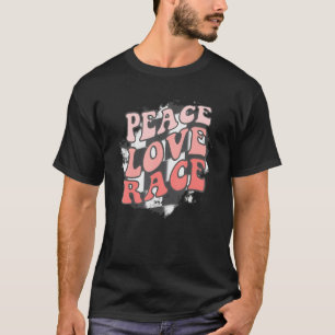 Car Racing Zitat Retro Wave Peace Liebe Race Check T-Shirt