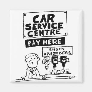 Car Service Center Mechanik und Stoßdämpfer Magnet