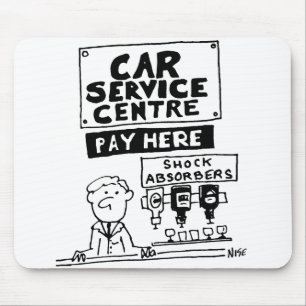 Car Service Center Mechanik und Stoßdämpfer Mousepad