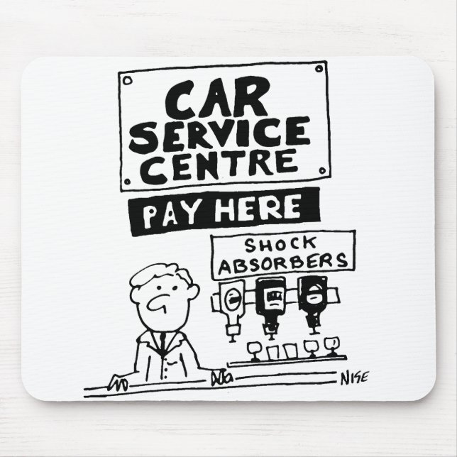 Car Service Center Mechanik und Stoßdämpfer Mousepad (Vorne)