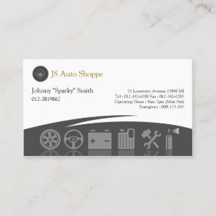 Car Service Icons Black Business Card Visitenkarte