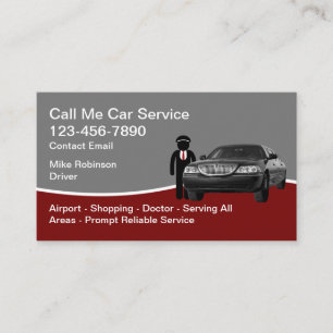 Car Service Uber Driver Business Cards Visitenkarte