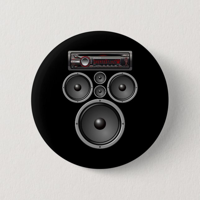 CAR STEREO LAUTSPRECHER SYSTEM AUDIO HALLOWEEN KOS BUTTON (Vorderseite)