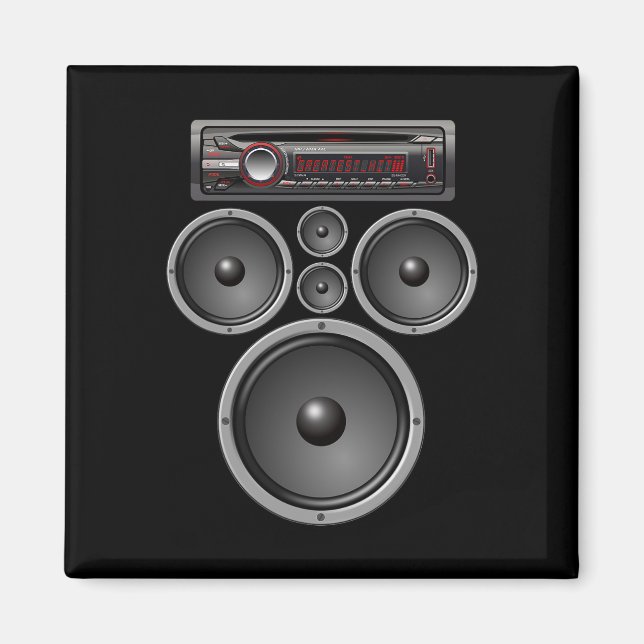 CAR STEREO LAUTSPRECHER SYSTEM AUDIO HALLOWEEN KOS MAGNET (Vorne)