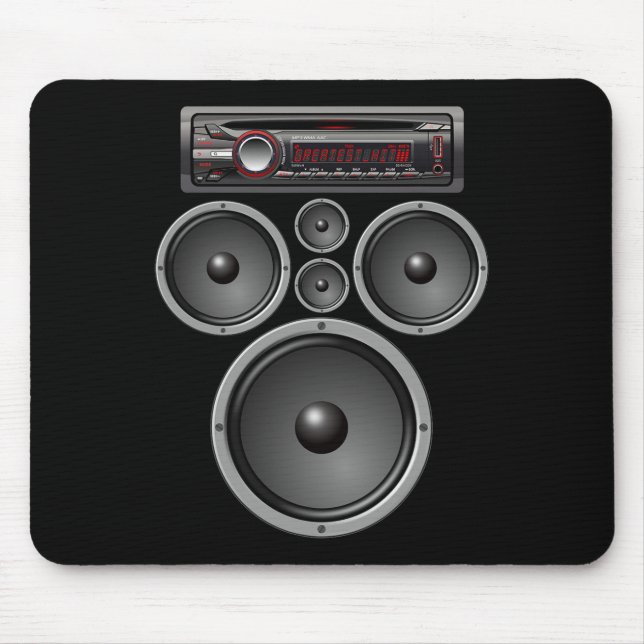 CAR STEREO LAUTSPRECHER SYSTEM AUDIO HALLOWEEN KOS MOUSEPAD (Vorne)