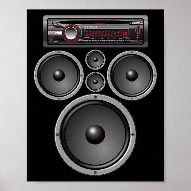 CAR STEREO LAUTSPRECHER SYSTEM AUDIO HALLOWEEN KOS POSTER (Vorne)
