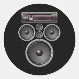 Car Stereo Lautsprecher System Audio Halloween Kos Runder Aufkleber