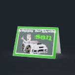 CAR TOON SON Geburtstagkarte Karte<br><div class="desc">GLÜCKLICHER GEBURTSTAGSSOHN NACH Splangle</div>