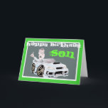CAR TOON SON Geburtstagskarte Karte<br><div class="desc">GLÜCKLICHER GEBURTSTAGSSOHN NACH Splangle</div>