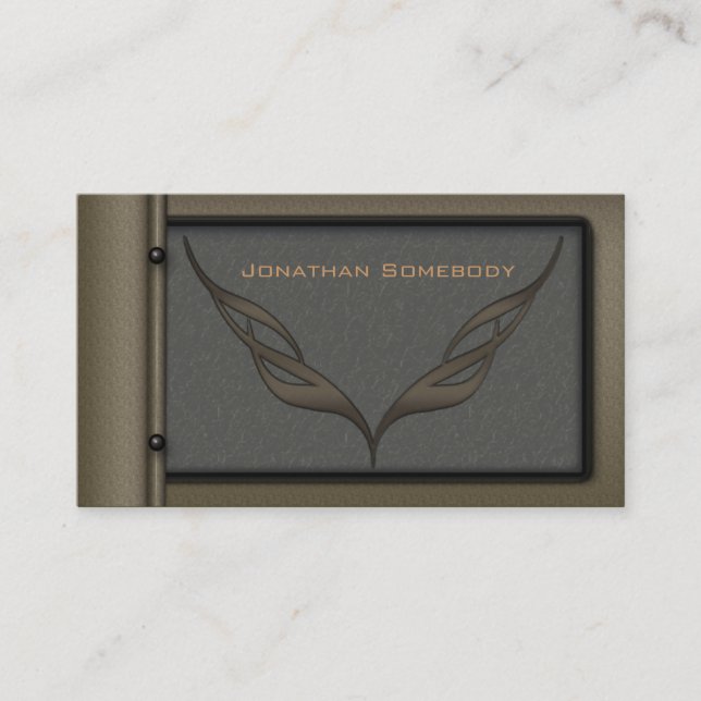 Car Trim Design Brown Business Card Template 10 Visitenkarte (Vorderseite)