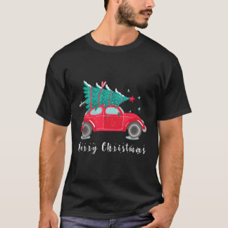 Car Truck Weihnachten 2020 Feuerbaum auf dem Auto  T-Shirt