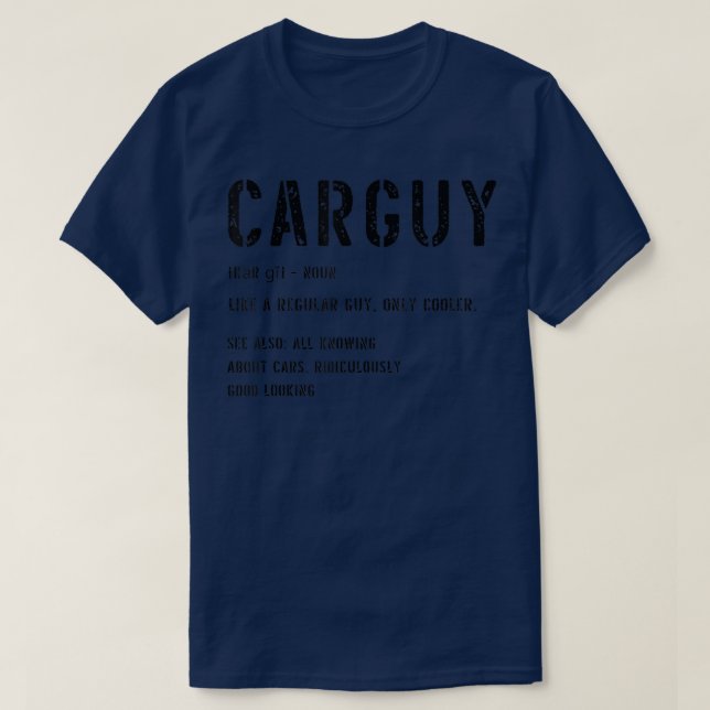 Car Typ Funny Car Typ Definition T-Shirt (Design vorne)