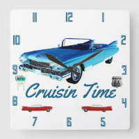 Car Wall Clock der 50er Jahre