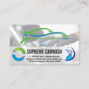 Car Wash Auto Logo Reinigungsmittel Visitenkarte
