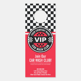 Car Wash Club - Racing Checkered Flag Prämien Türanhänger