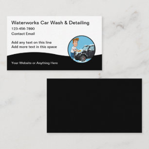 Car Wash Detection Design Business Cards Visitenkarte
