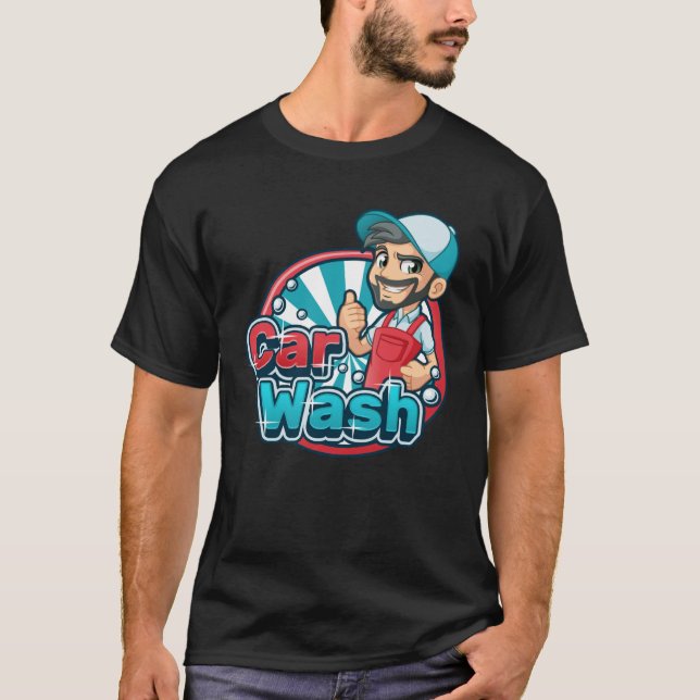 Car wash employee car wash worker designer car was T-Shirt (Vorderseite)