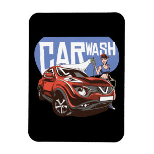 Car Wash Girl Magnet