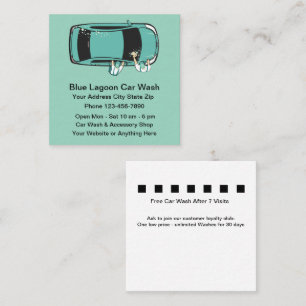 Car Wash Kundenbindungskarten Quadratische Visitenkarte