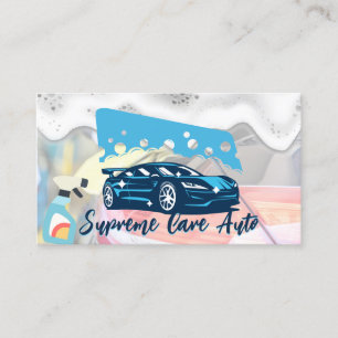 Car Wash Logo   Soap Suds   Auto Visitenkarte