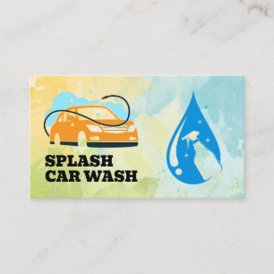 Car Wash Logo Sprühflasche AUTO Visitenkarte