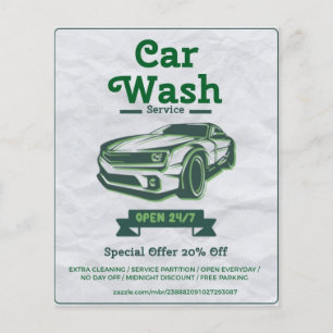 Car wash offeriert 24/7 flyer