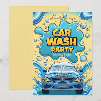 Car Wash party Invitation – Suds  Celebration Einladung