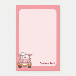 Car Wash Pig Post-it Klebezettel