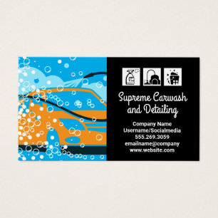 Car Wash-Reinigungs-Logo   Wasserblasen