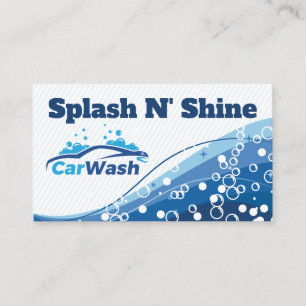 Car Wash Seifenblasen Auto Care Visitenkarte