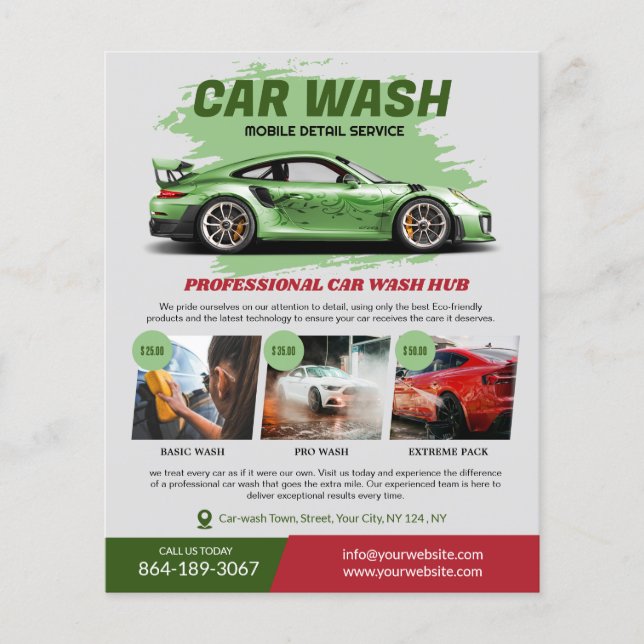 Car Wash Services Flyer (Vorne)