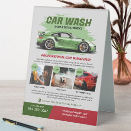 Car Wash Services Tischaufsteller