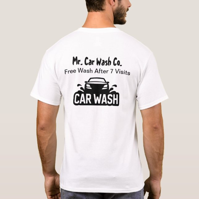 Car Wash Staff - Shirts für Firmenlogos (Rückseite)