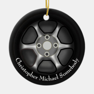 Car Wheel Ornament   Add Name