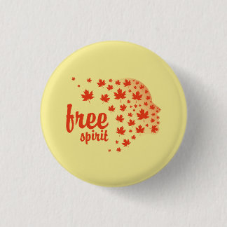 Cara del espíritu libre, otoño button