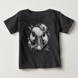 Cara the Goose Baby Tee - Floral Portrait