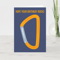 Carabiner Birthday Card für Rock Climbers